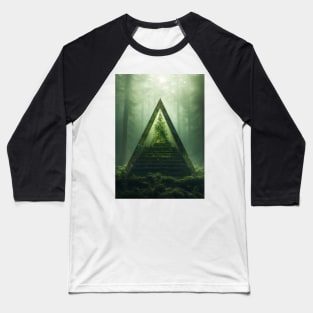 Surreal Pyramid Temple of Nature Baseball T-Shirt